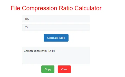 calculate file compression ratio