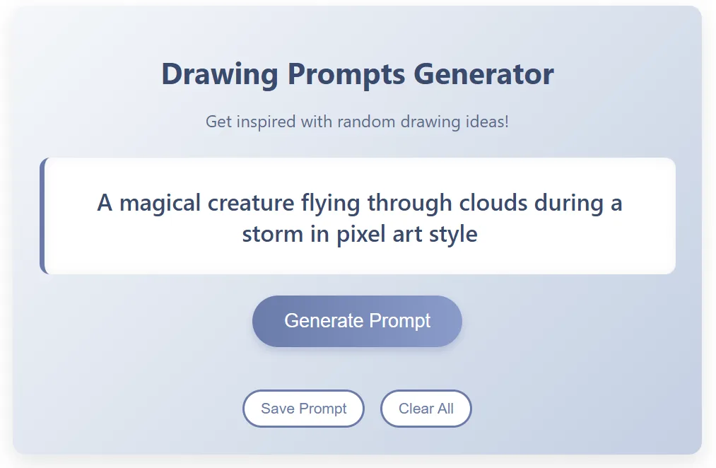 Drawing Prompts Generator