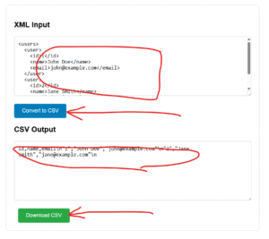 Convert XML to CSV